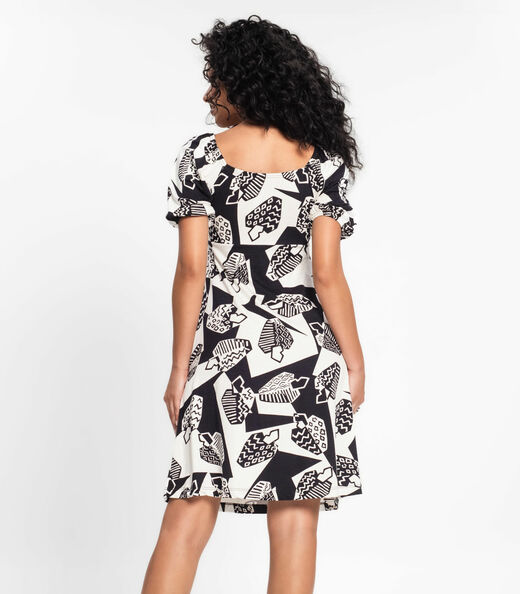 Vestido Feminino Estampado Rovitex Bege