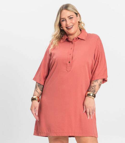 Vestido Midi Plus Size Secret Glam Laranja
