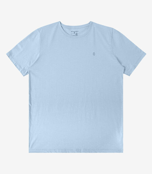 Camiseta Masculina Meia Malha Diametro Azul