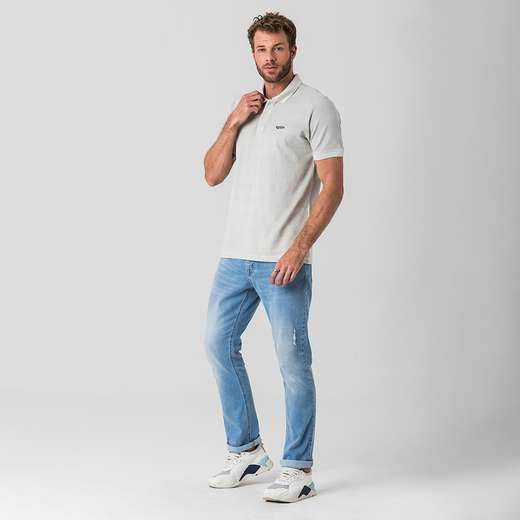 Polo Listrada Masculina Rock e Soda