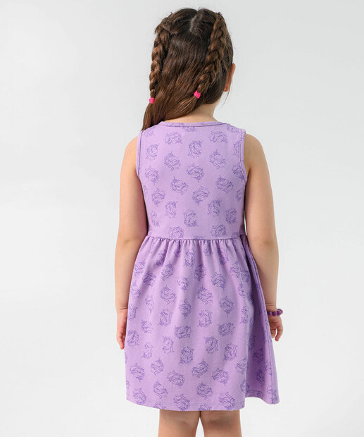 Vestido Infantil Unicórnio Marisa Tam 4 a 10 Lilás