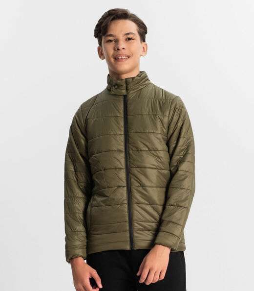 Jaqueta Puffer Juvenil Masculina Minty Verde