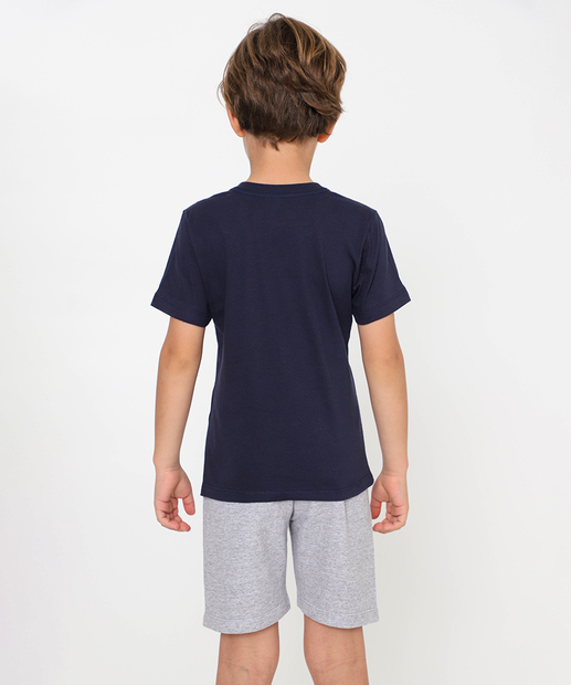 Conjunto Infantil Estampa Praia Marisa Tam 4 a 10 Azul