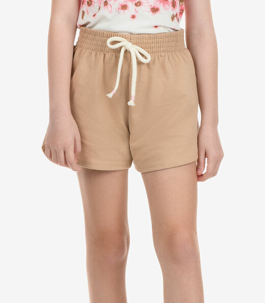 Conjunto Blusa com Shorts Meia Malha Rovi Kids Rosa