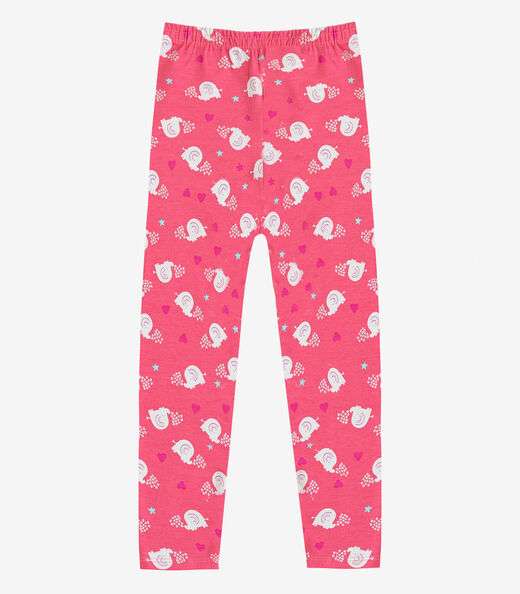 Legging Infantil Em Cotton Select Rosa