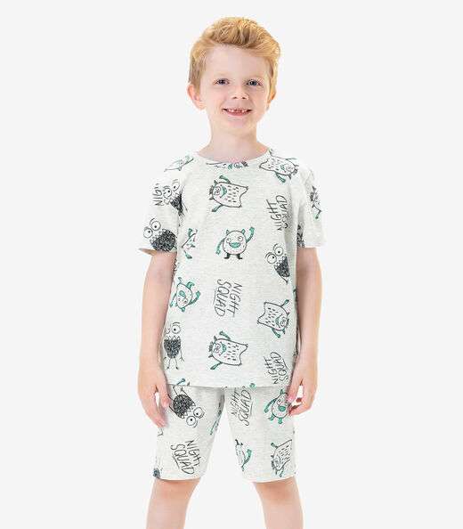 Pijama Infantil Menino Rovi Kids Cinza