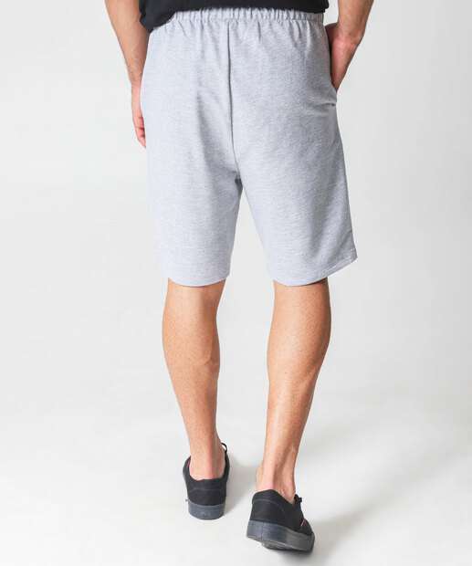 Bermuda Masculina Moletinho Mecla Marisa Cinza