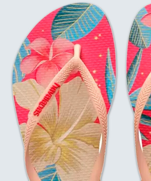 Chinelo Havaianas Feminino Slim Floral 