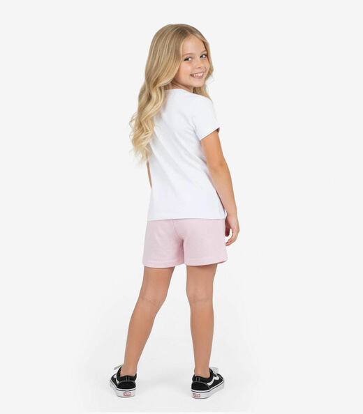 Conjunto Infantil Curto Verão Menina Select Branco