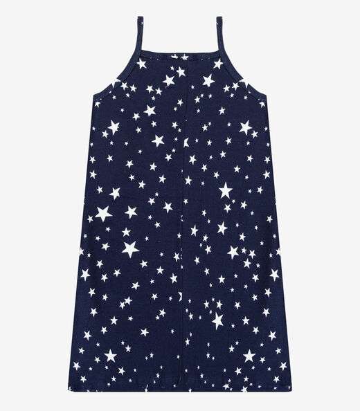 Vestido Infantil em Cotton Leve Rotativo Select Azul