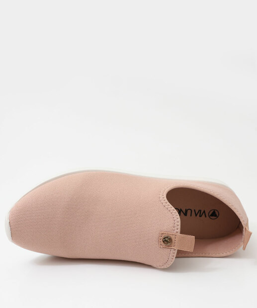 Tênis Casual Slip On Feminino Via Uno Bege