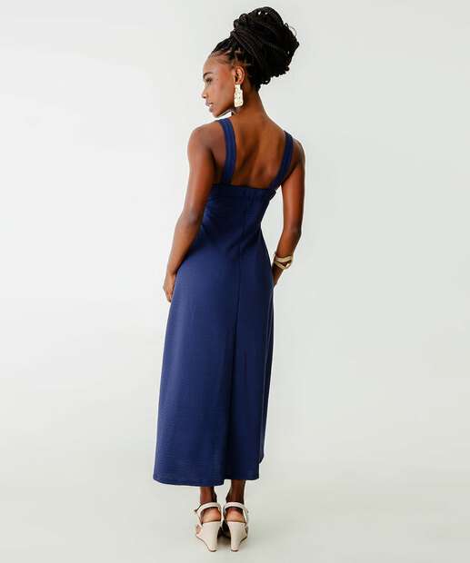 vestido Alca Liso Marinho, AZE, GG