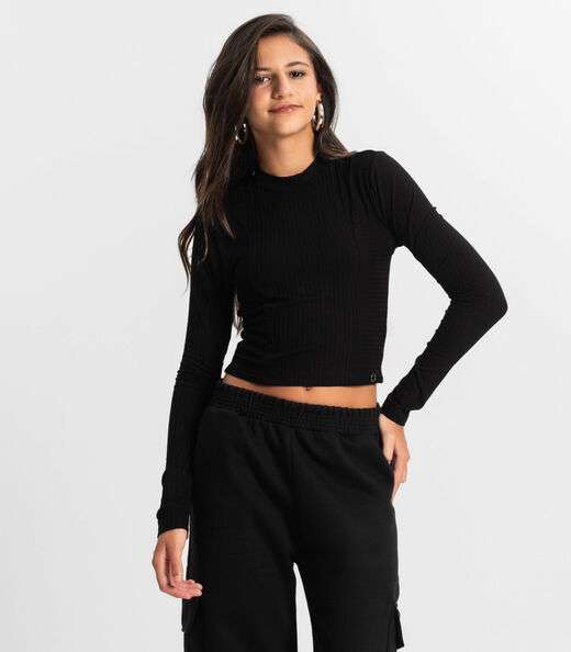 Image_Blusa Cropped Juvenil Feminina Gola Alta Minty Preto