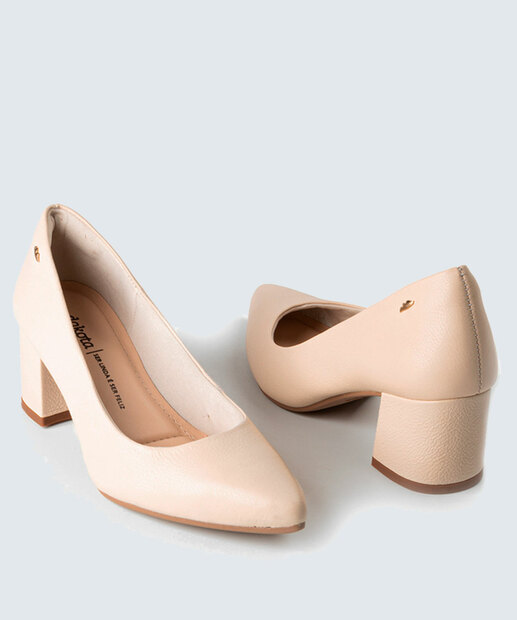 Scarpin Feminino Salto Grosso Bico Fino Dakota