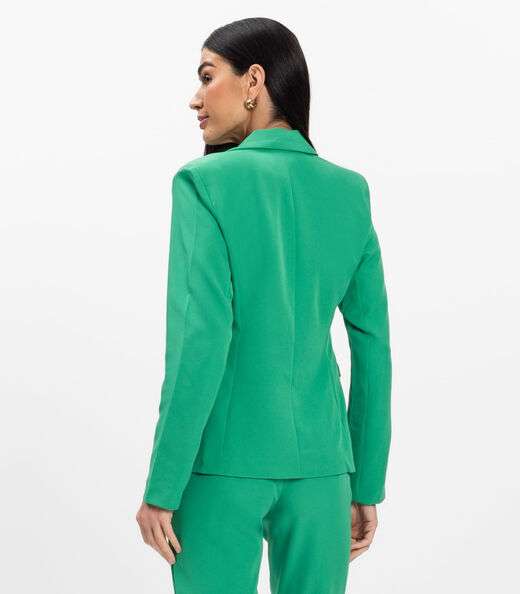 Blazer Feminino Em Alfaiataria Forrado Aishty Verde