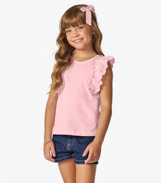 Image_Conjunto Infantil Blusa Com Shorts Trick Nick Rosa