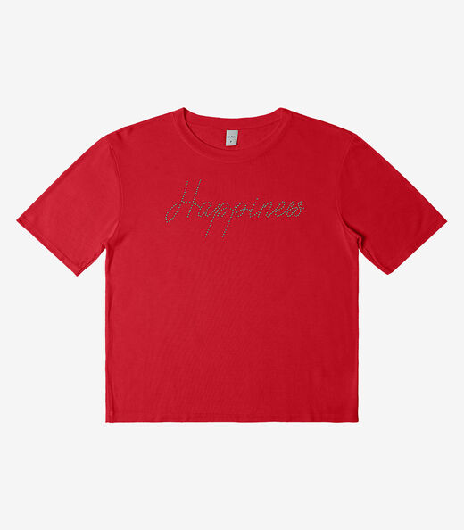 Blusa Feminina Manga Curta Visco Tricot Rovitex Vermelho