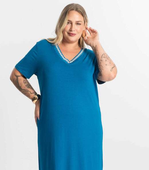 Vestido Super Midi Plus Size Secret Glam