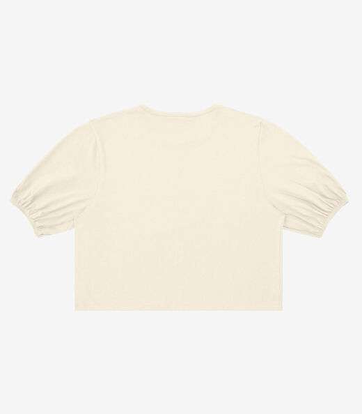 Blusa Manga Camponesa Feminina Rovitex Bege