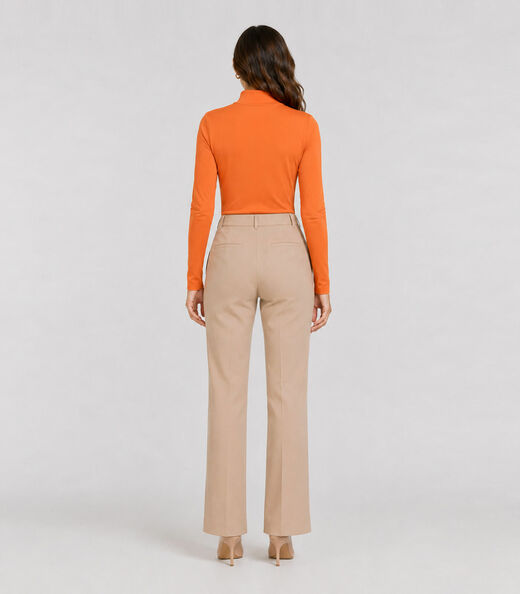 Blusa Manga Longa Básica Select Laranja