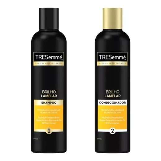 Kit Tresemmé Brilho Lamelar: Shampoo 350ml e Condicionador 175ml