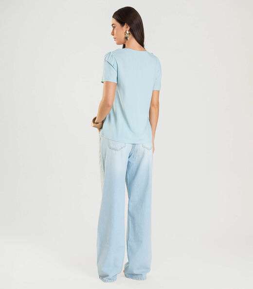 Blusa Feminina Em Viscose Infinita Cor Azul