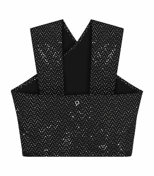 Blusa Cropped Feminina Transpassada Endless Preto