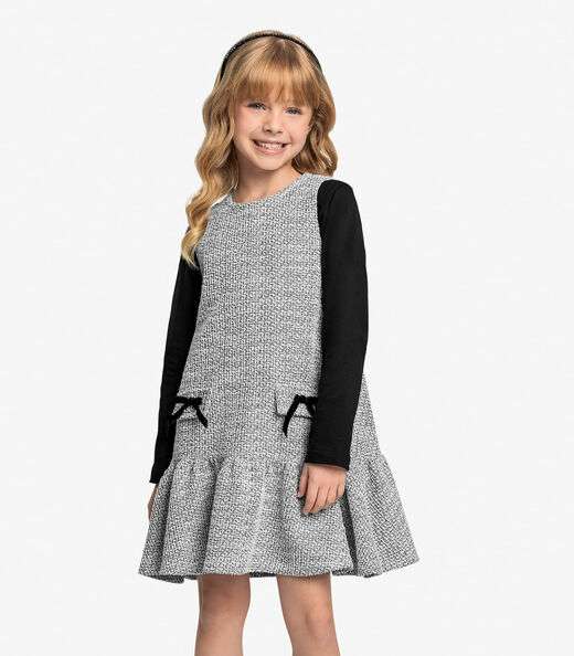 Conjunto Vestido Com Blusa Trick Nick Preto