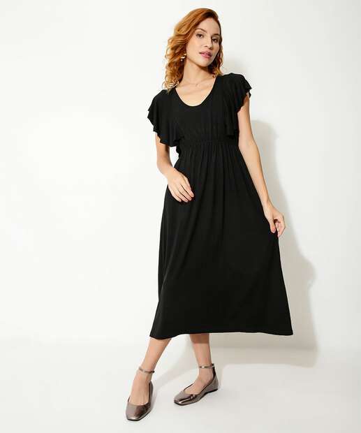 Vestido Midi Feminino Amarração Marisa
