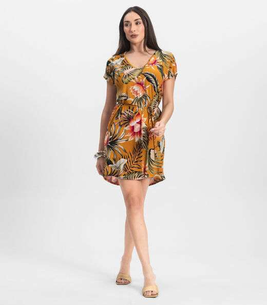 Vestido Feminino Liganete Infinita Cor Amarelo