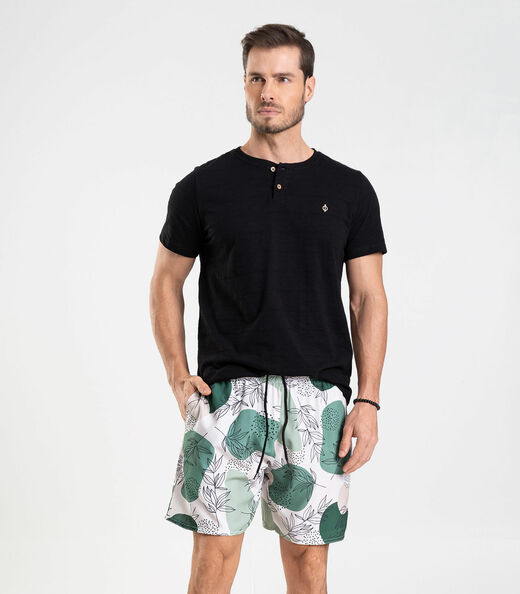 Bermuda Masculina De Microfibra Long Bong Verde