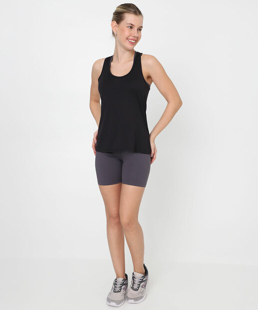 Blusa Regata Feminina Fitness Nadador Marisa Preto