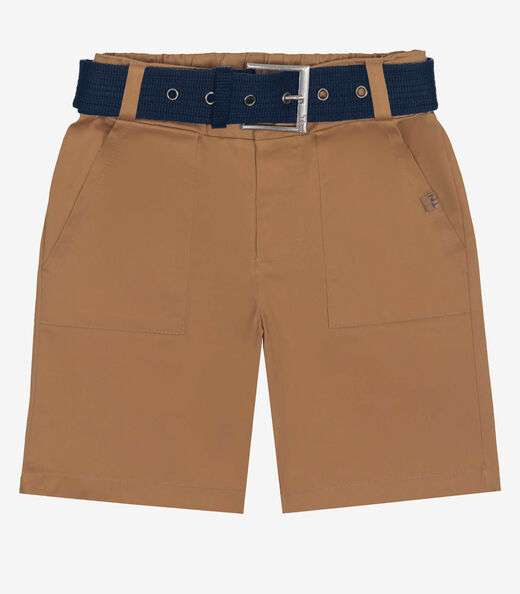 Bermuda Infantil Em Sarja Trick Nick Marrom