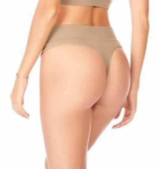 Calcinha Fio Cós Largo sem Costura Zee Rucci Bege