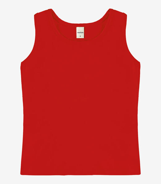 Regata Básica Infantil Feminina Rovitex Kids Vermelho