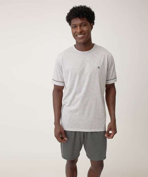 Pijama Masculino Manga Curta