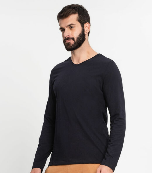 Camiseta Meia Malha Básica Masculina Kohmar Preto