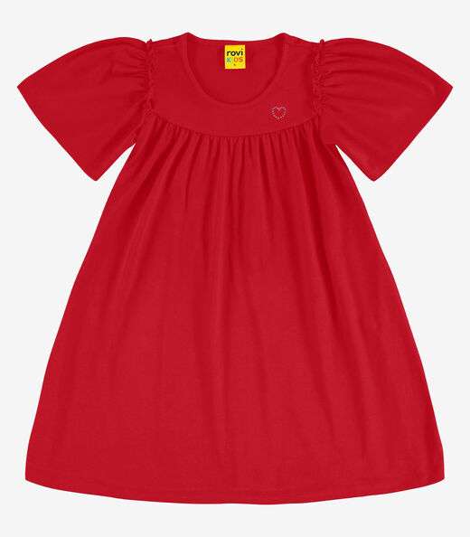 Image_Vestido em Meia Malha Rovi Kids Vermelho