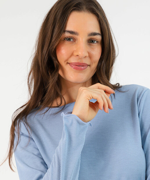 Blusa Pijama Feminino Avulso Marisa Azul