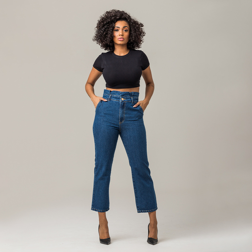 Image_Calça Mom Feminina Cós Alto Zune