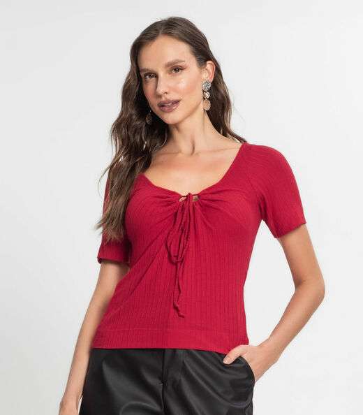 Blusa Feminina Com Amarração Endless Vermelho