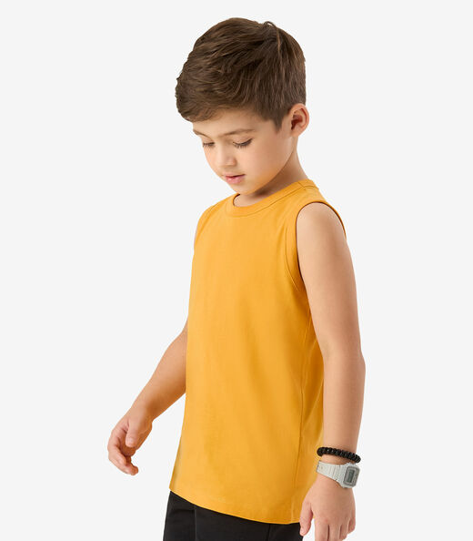 Regata Básica Infantil Masculina Rovi Kids Amarelo