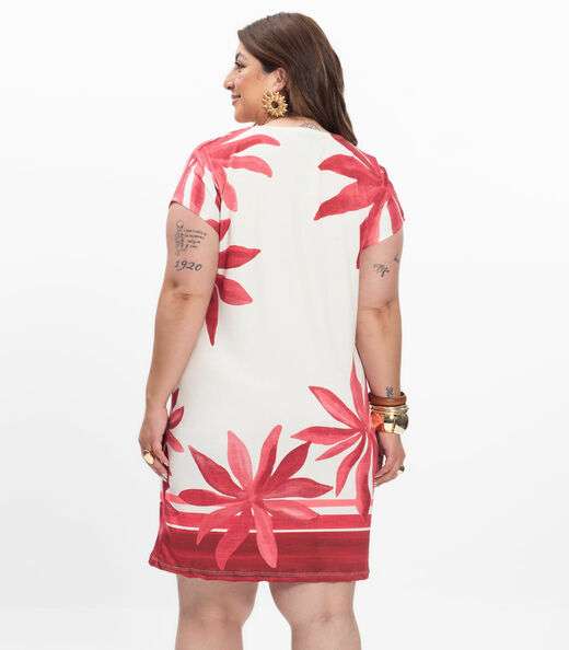 Vestido Curto Feminino Plus Size Secret Glam Vermelho