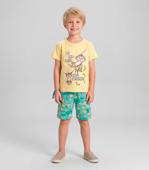 Image_Pijama Infantil Masculino Brilha No Escuro Kappes Amarelo