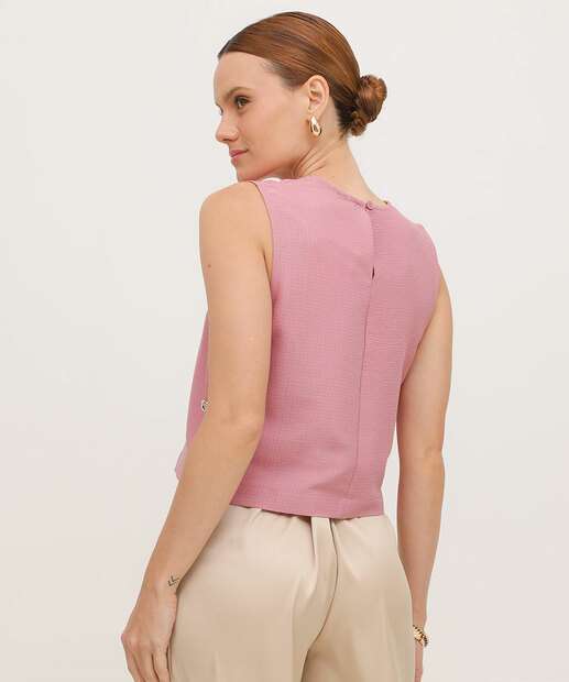 Blusa Regata Feminina Alças Largas Marisa Rosa