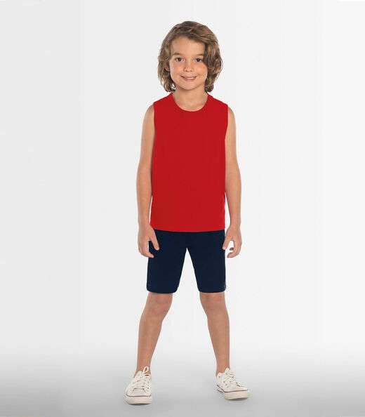 Regata Básica Infantil Masculina Rovitex Kids Vermelho