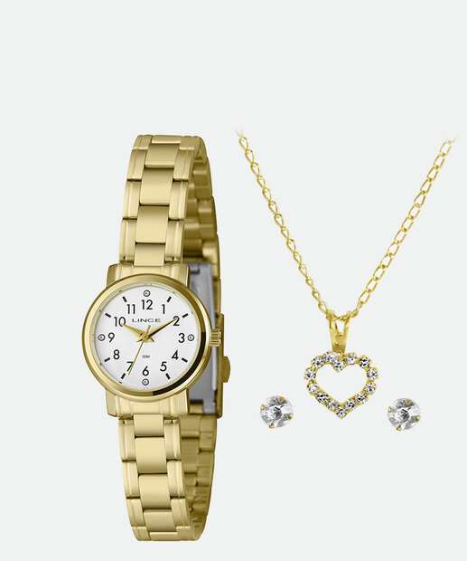 Kit Relógio Feminino Lince LRGH186L25 K04UB2KX