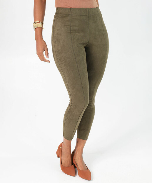 Calça Feminina Legging Suede Marisa Verde