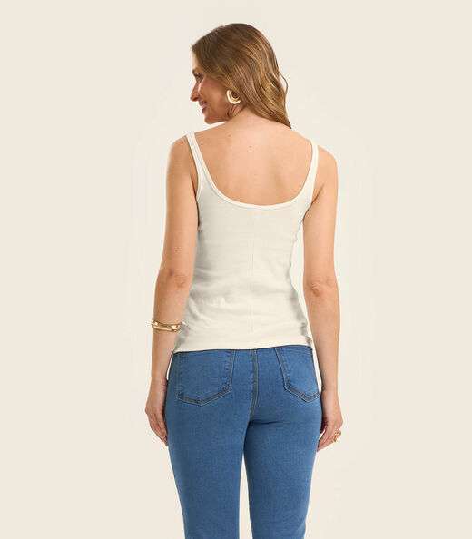 Blusa De Alca Básica Feminina Rovitex Bege