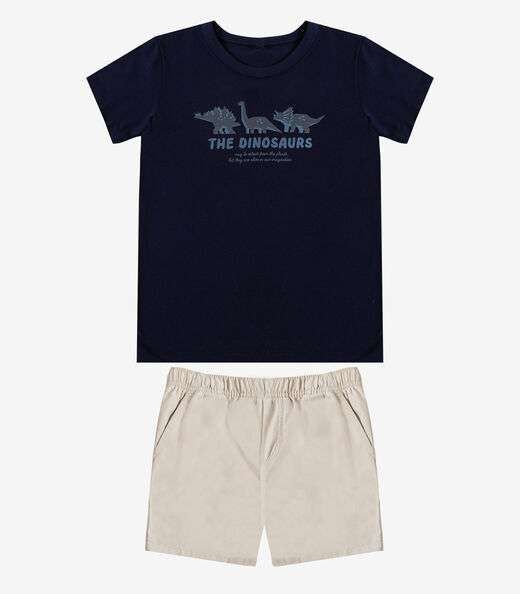 Conjunto Infantil Camiseta Com Bermuda Select Azul